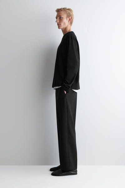 COS インターロックジャージー長袖Tシャツ