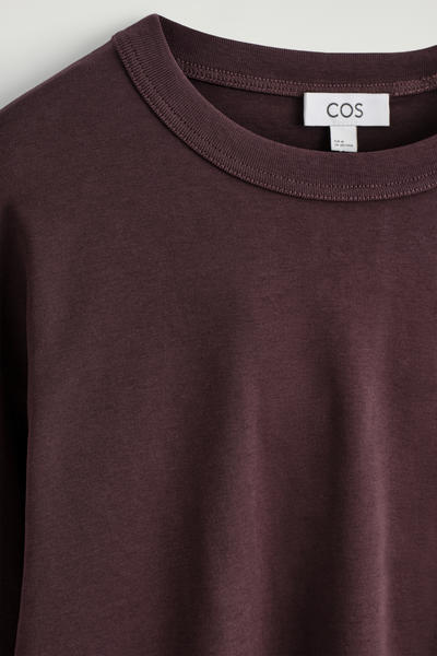 COS インターロックジャージー長袖Tシャツ