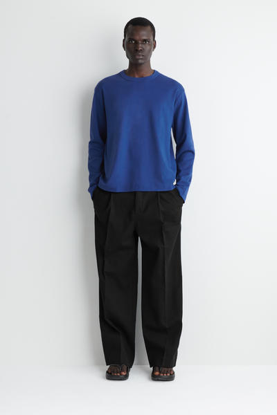 COS インターロックジャージー長袖Tシャツ