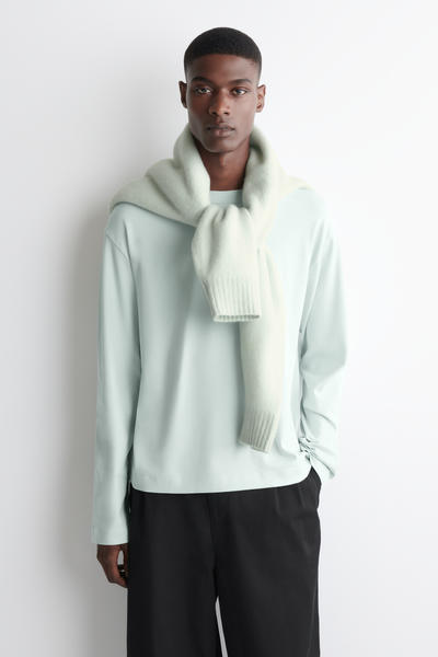 COS リラックスジャージーインターロックロングスリーブTシャツ