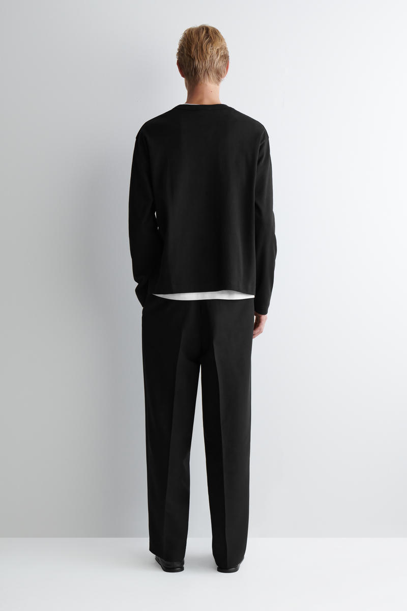 COS インターロックジャージー長袖Tシャツ