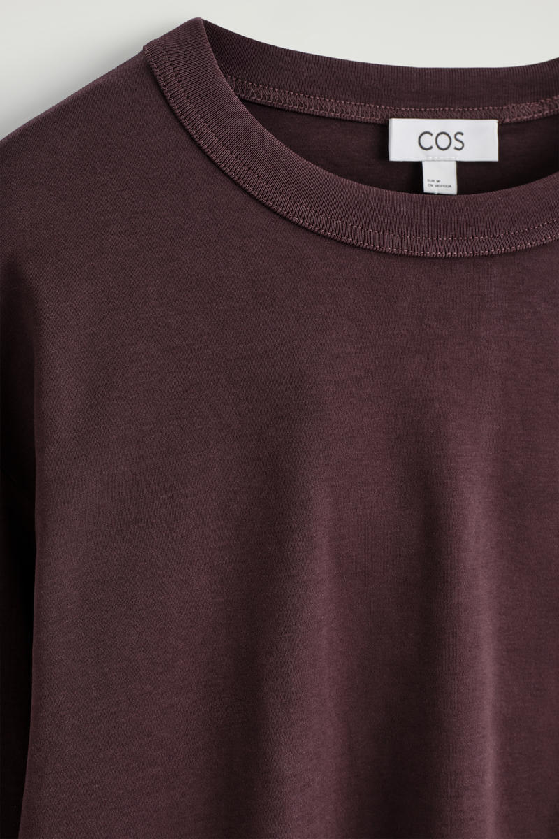 COS インターロックジャージー長袖Tシャツ