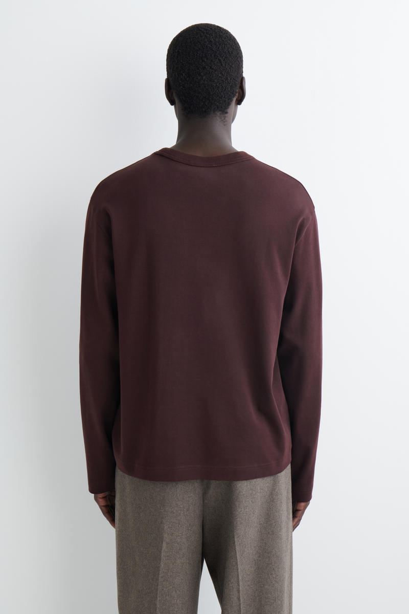 COS インターロックジャージー長袖Tシャツ