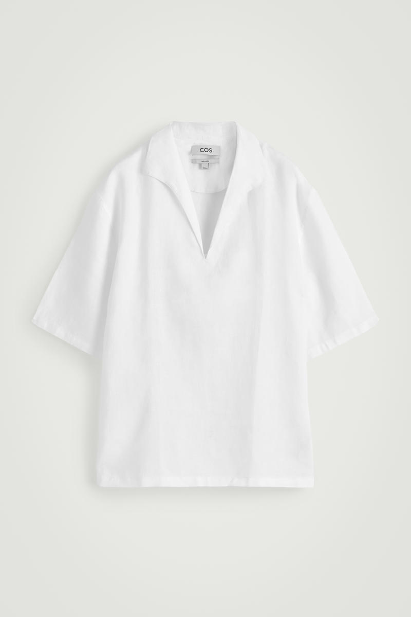 OPEN-COLLAR LINEN SHIRT オープンカラーリネンシャツ｜COS コス 公式 