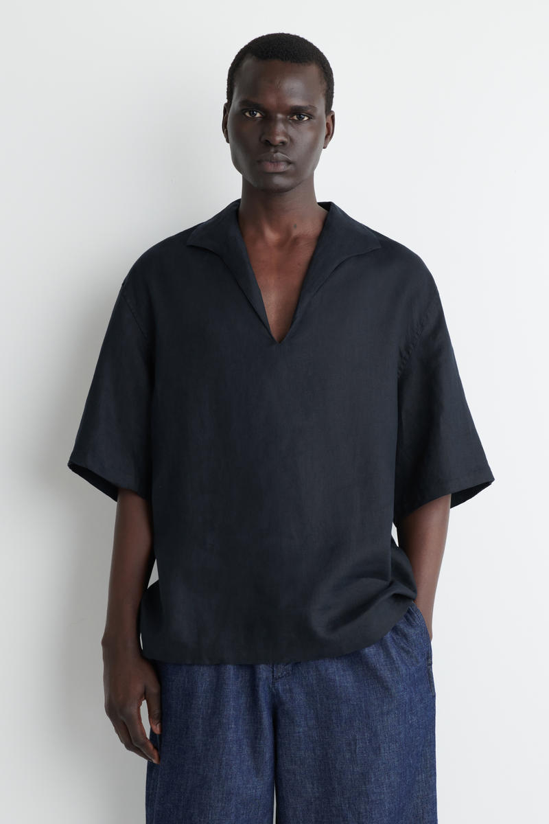 OPEN-COLLAR LINEN SHIRT オープンカラーリネンシャツ｜COS コス 公式 