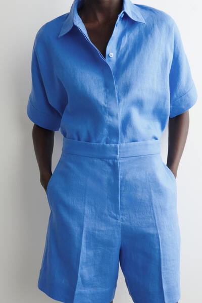 COS テーラード リネンショートパンツ