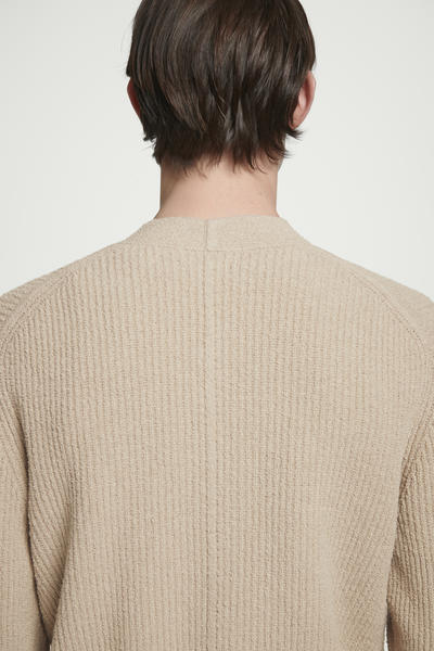 COS ブークレニットVネックジップアップカーディガン