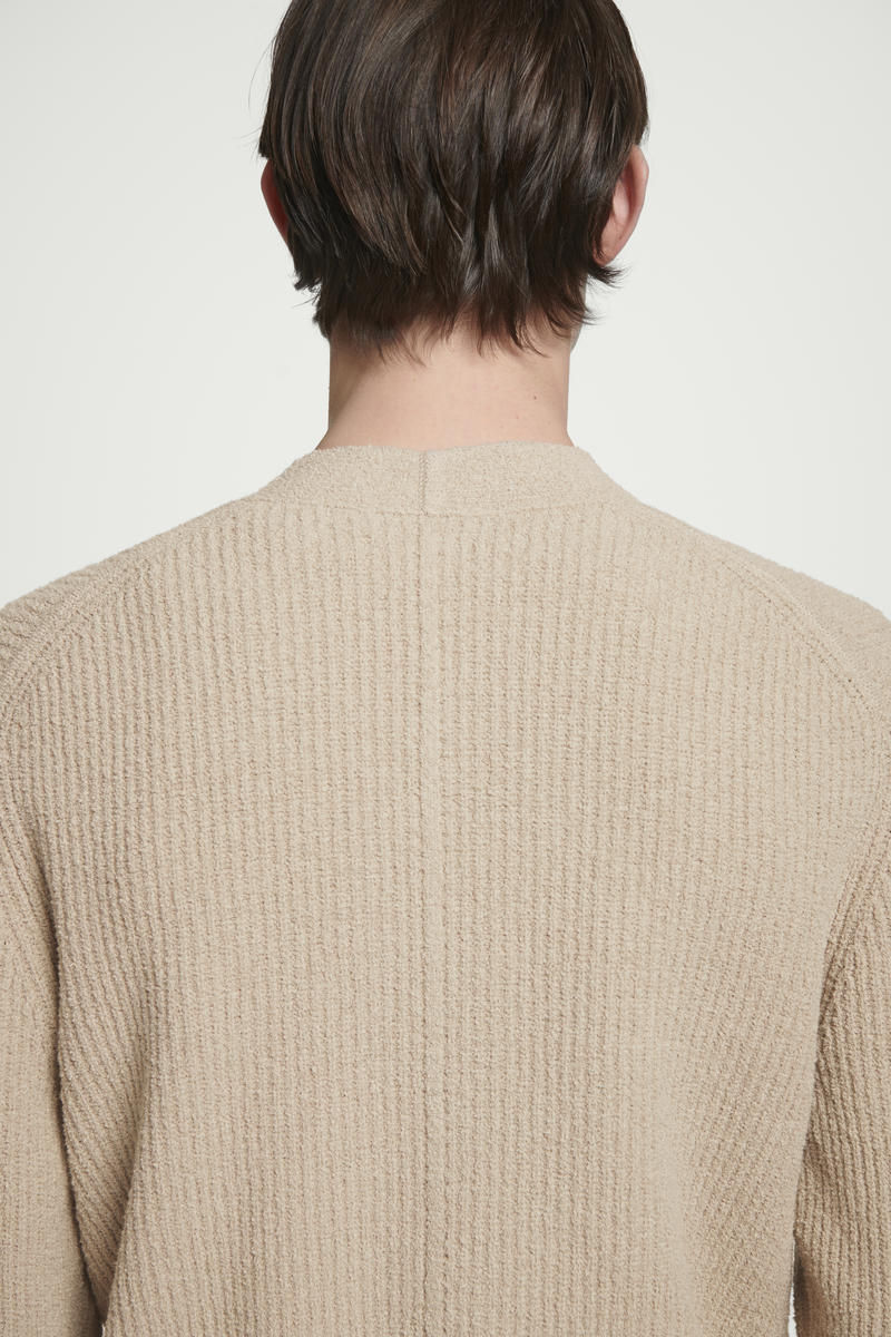 COS ブークレニットVネックジップアップカーディガン