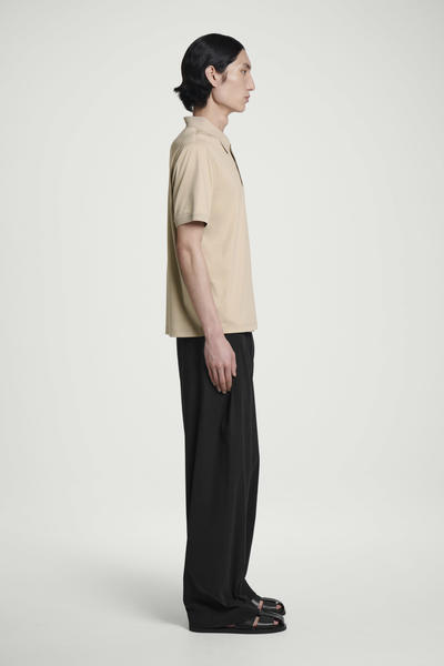 COS マーセライズドコットンポロシャツ