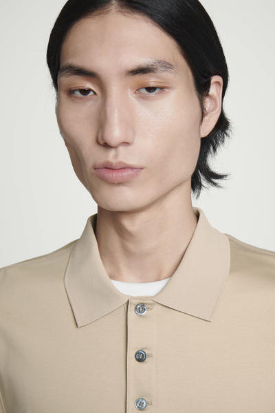 COS マーセライズドコットンポロシャツ