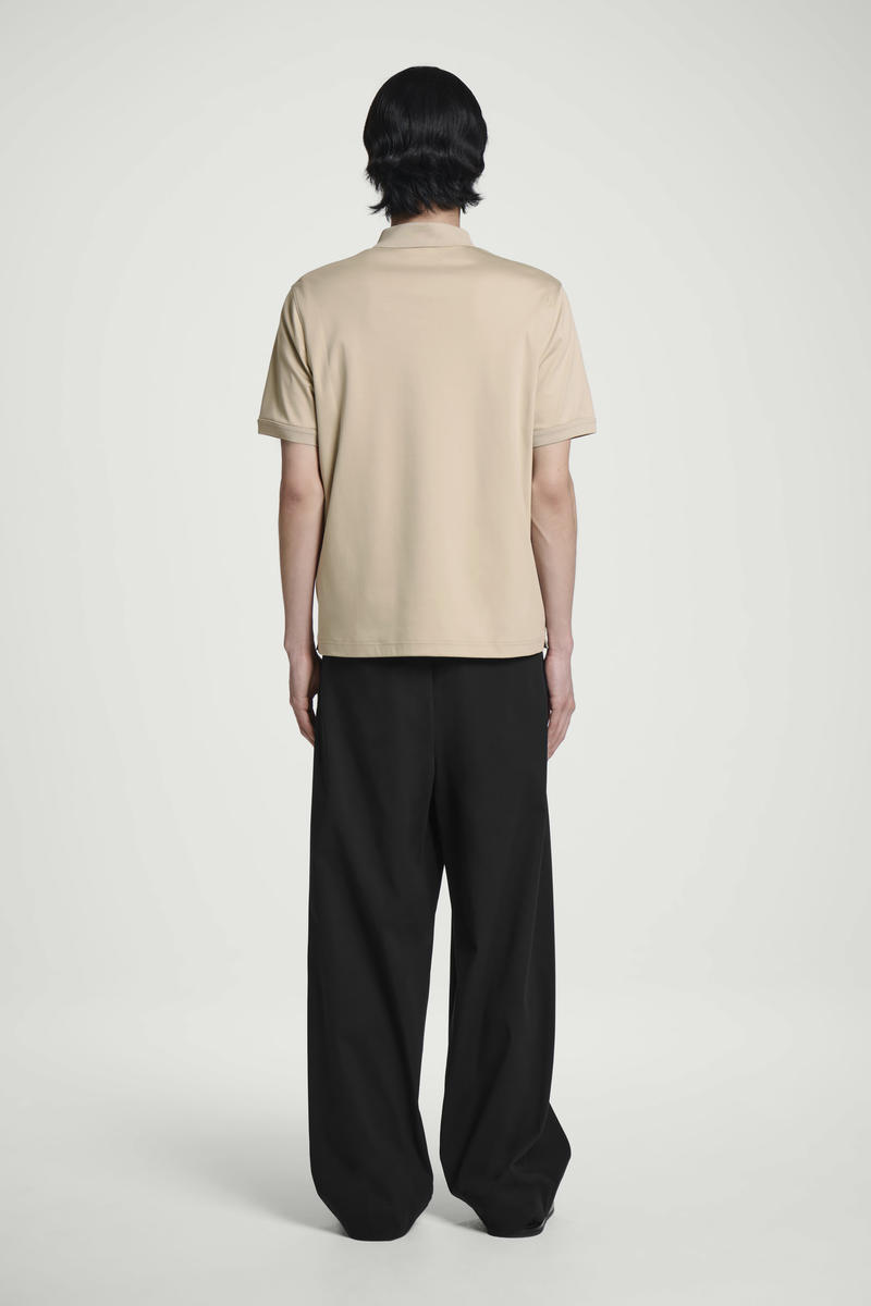 COS マーセライズドコットンポロシャツ