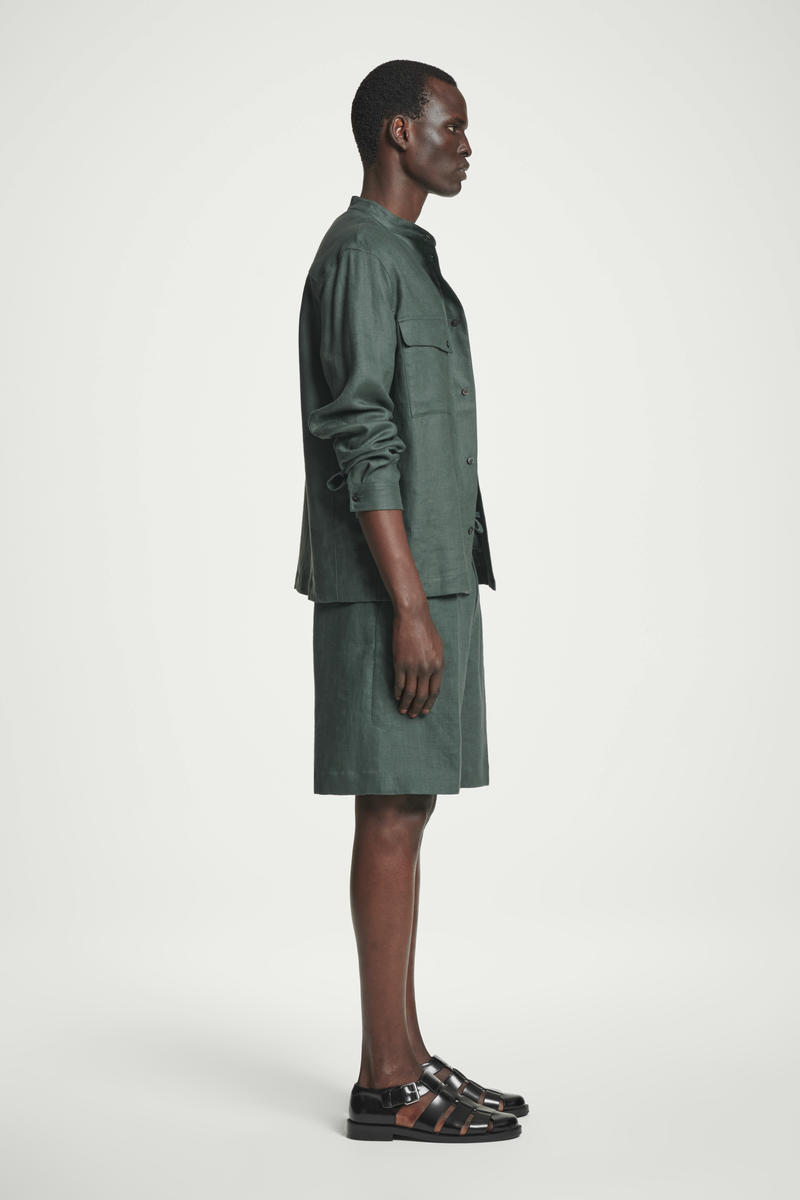 COS テーラードドローストリングリネンショートパンツ