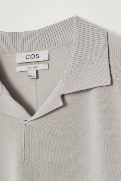 COS カラーブロックダブルフェイスポロシャツ