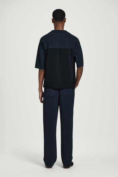 COS カラーブロックダブルフェイスポロシャツ