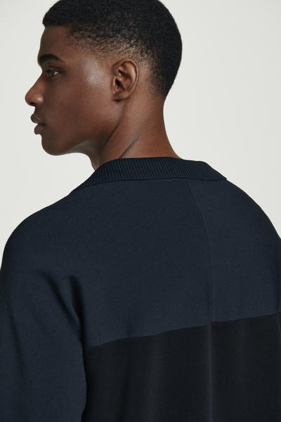 COS カラーブロックダブルフェイスポロシャツ