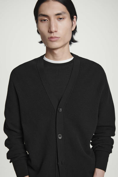 COS コットンニットVネックカーディガン