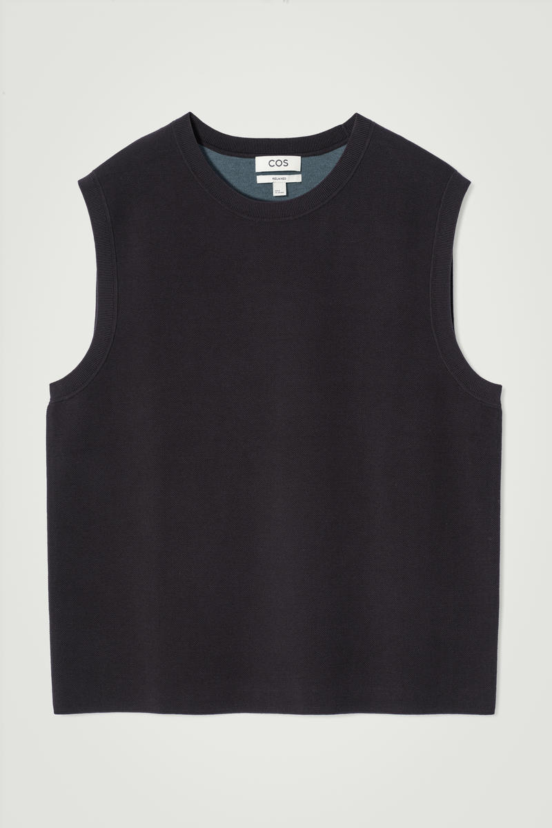 COS ダブルフェイスコットンベスト