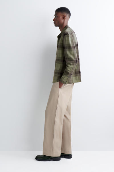 COS  ストライプ柄 ニットコットンリラックスシャツ