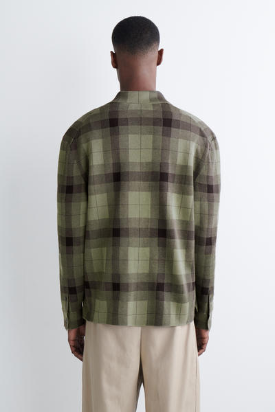 COS  ストライプ柄 ニットコットンリラックスシャツ