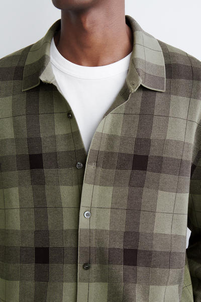 COS  ストライプ柄 ニットコットンリラックスシャツ