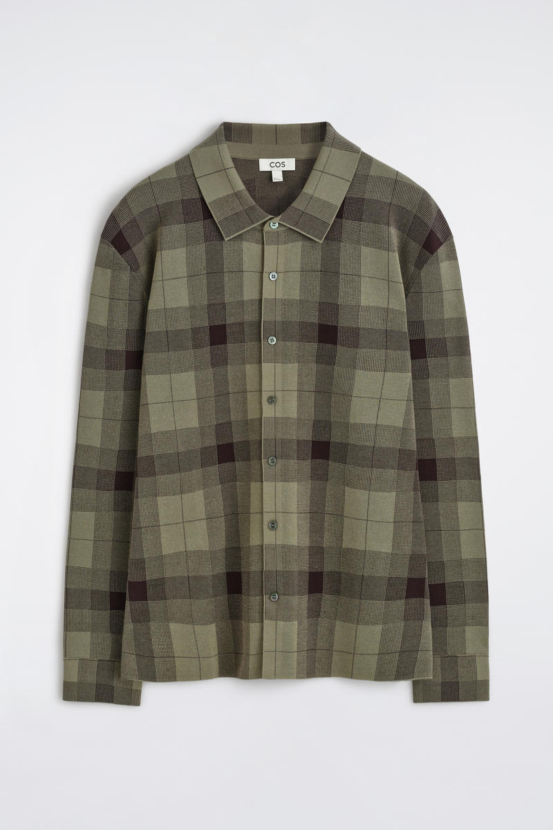 COS オーバーサイズ ストライプ コットンシャツ