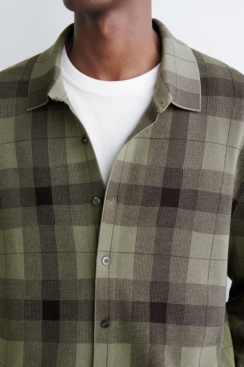 COS  ストライプ柄 ニットコットンリラックスシャツ