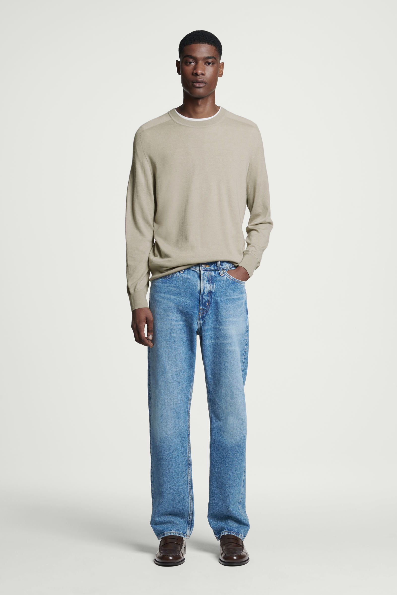 FINE-KNIT CASHMERE CREW-NECK JUMPER ファインニットカシミヤクルー