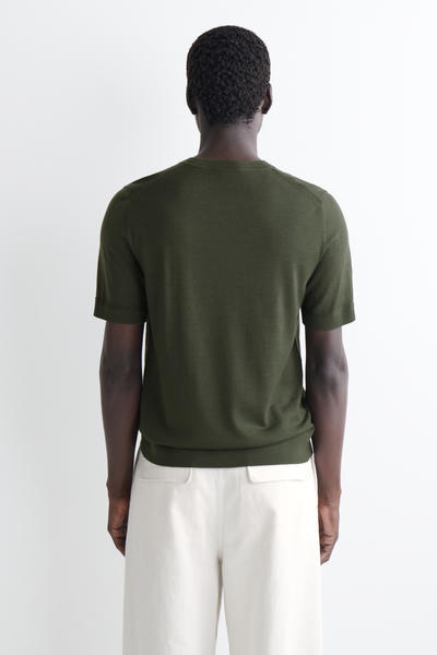 COS スリムフィット  メリノウールTシャツ