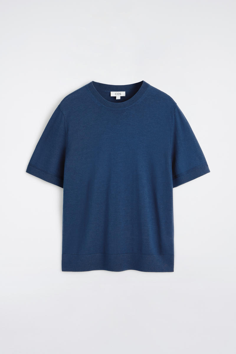 COS スリムフィット  メリノウールTシャツ