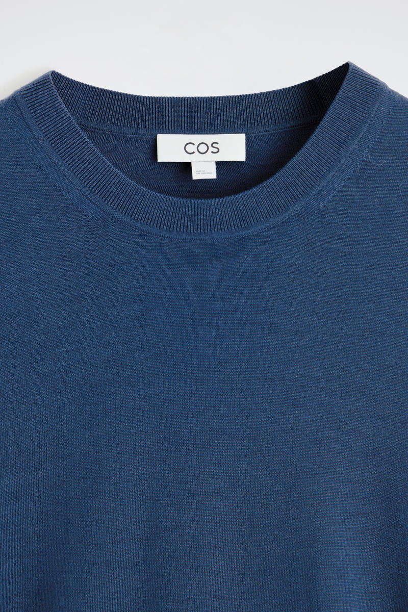 COS スリムフィット  メリノウールTシャツ