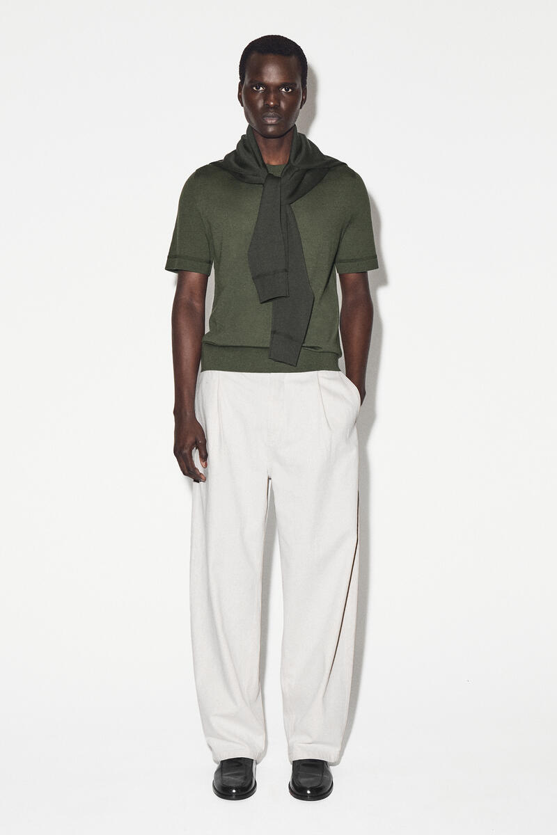 COS スリムフィット  メリノウールTシャツ