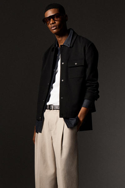 COS ジャージーツイルシャツジャケット