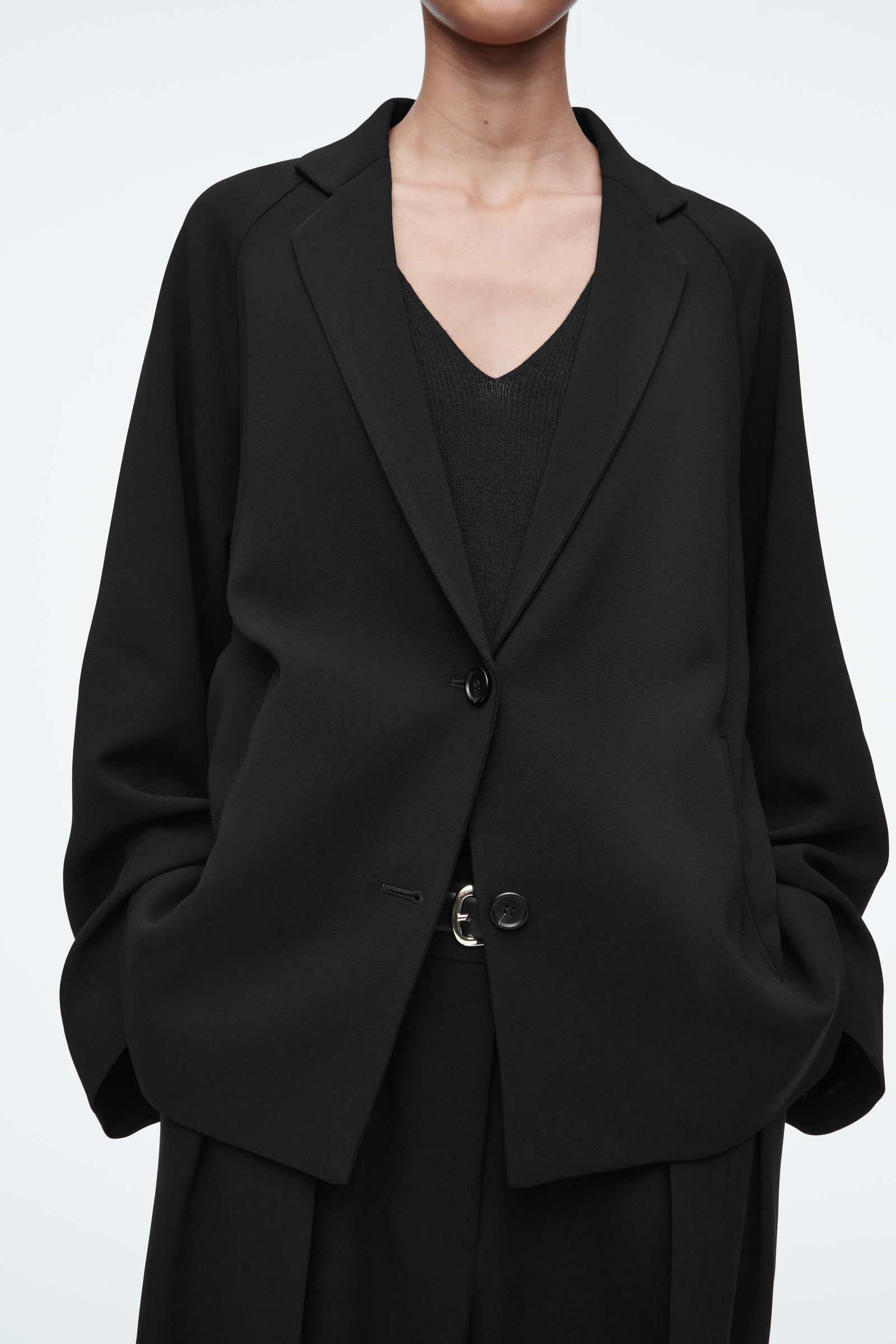 OVERSIZED FLUID SINGLE-BREASTED BLAZER オーバーサイズ フルイド 