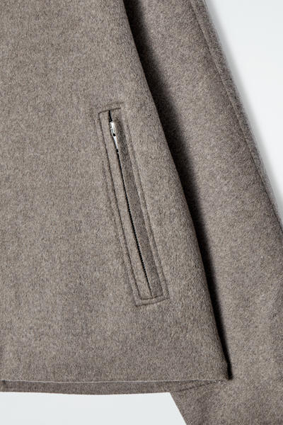 コス　COS ダブルフェイスウールピーコート Sサイズ　ダークベージュ DOUBLE-FACED WOOL PEA COAT ダブルフェイスウールピーコート