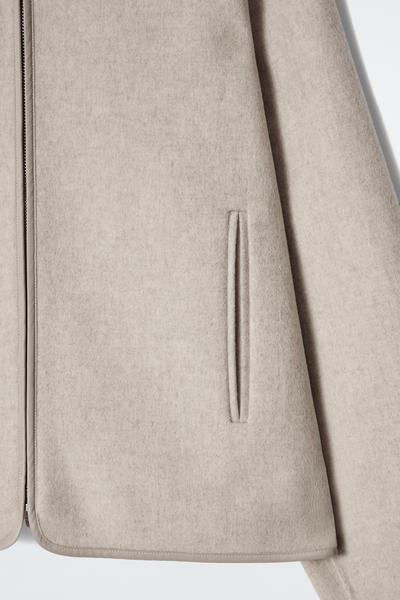 COS フード付きダブルフェイスウールジャケット