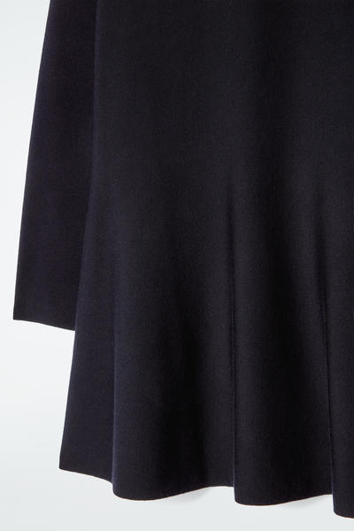 COS フレアハイネックウールミニワンピース