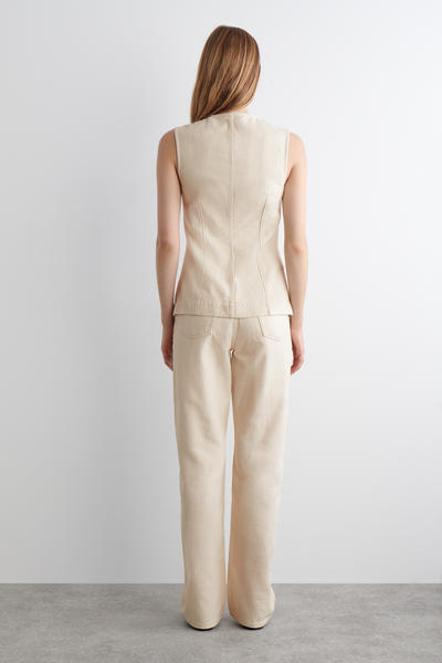 COS ノースリーブデニムトップ