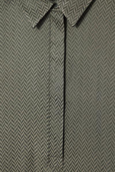 COS ヘリンボーンマキシシャツワンピース