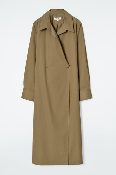 COS ダブルブレストミディシャツワンピース