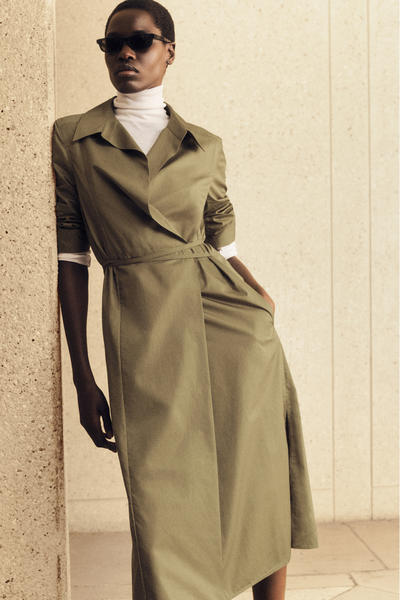 COS ダブルブレストミディシャツワンピース