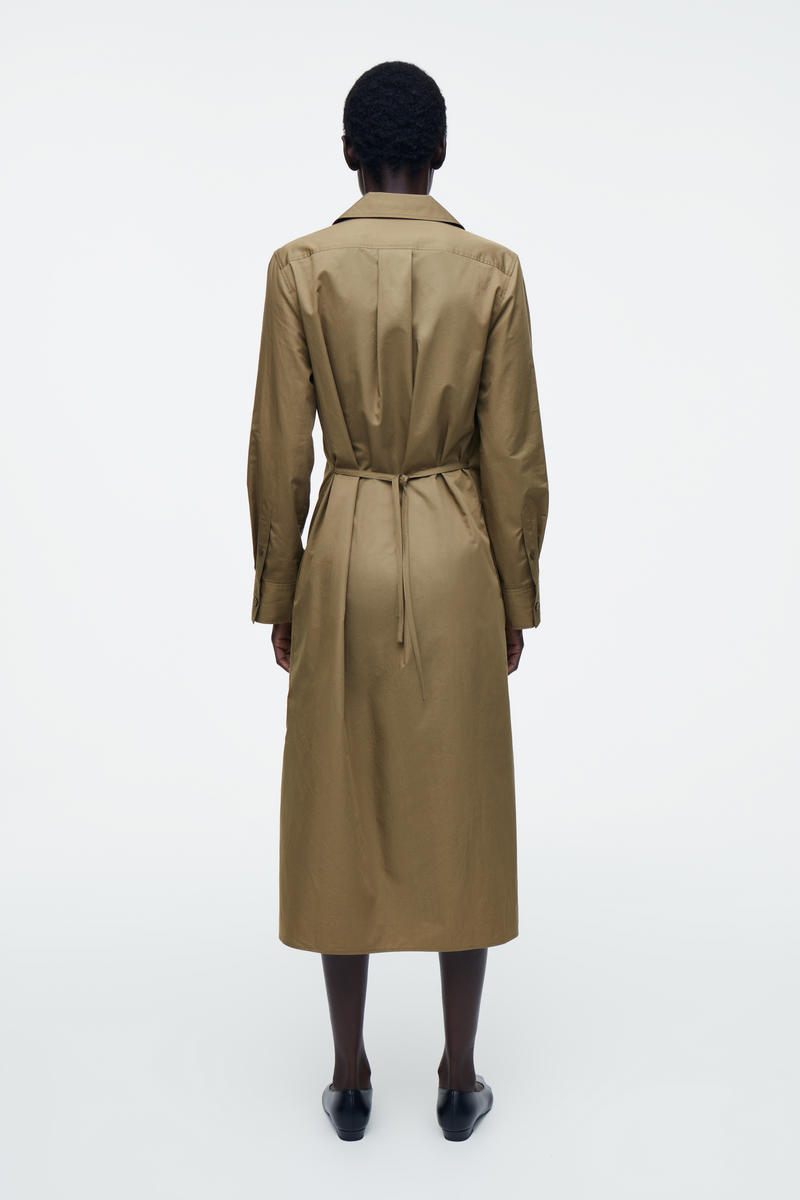 COS ダブルブレストミディシャツワンピース