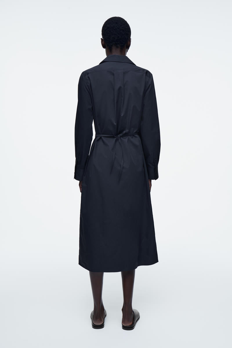 COS ダブルブレストミディシャツワンピース