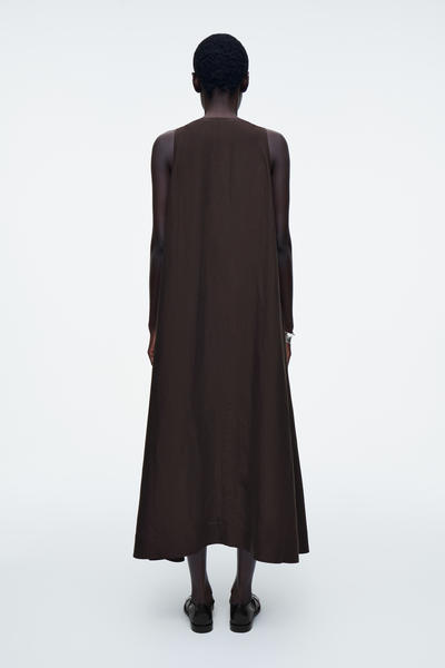 COS Aラインリネンブレンドマキシワンピース