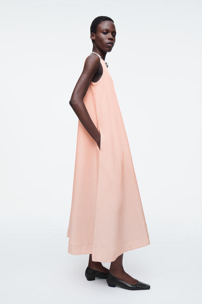 COS Aラインリネンブレンドマキシワンピース