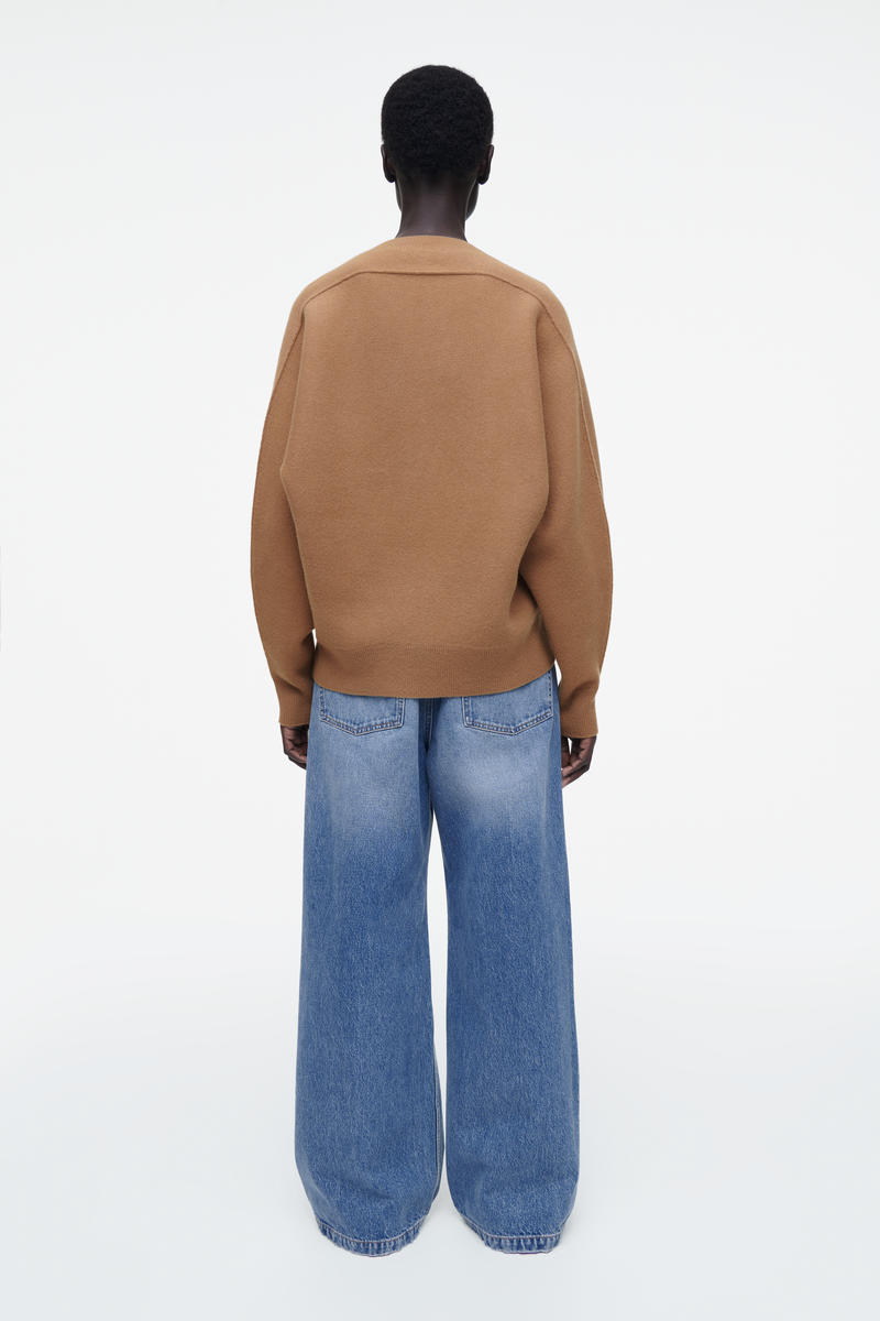 ROUNDED DOUBLE-FACED WOOL JUMPER ラウンドダブルフェイスウール