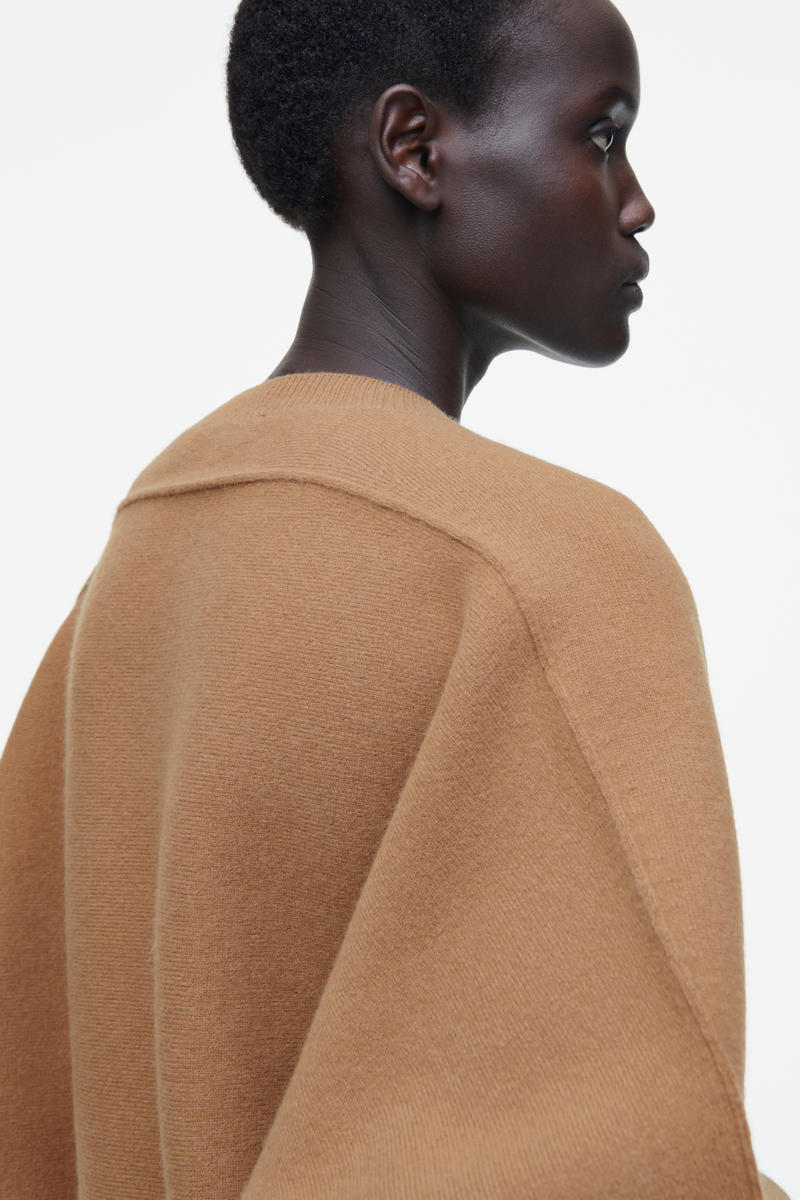 ROUNDED DOUBLE-FACED WOOL JUMPER ラウンドダブルフェイスウール