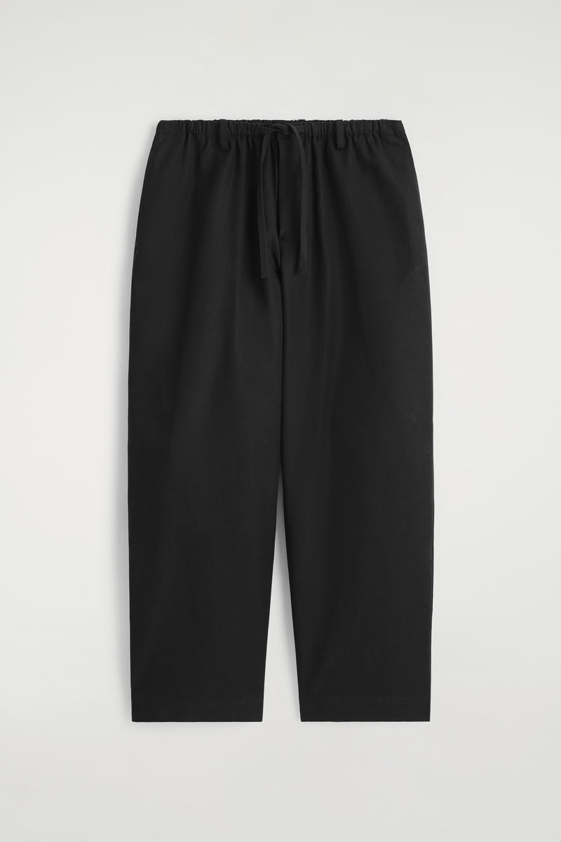 COS ドローストリングバレルレッグパンツ