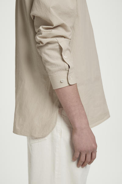 COS コットンシアサッカーオーバーシャツ