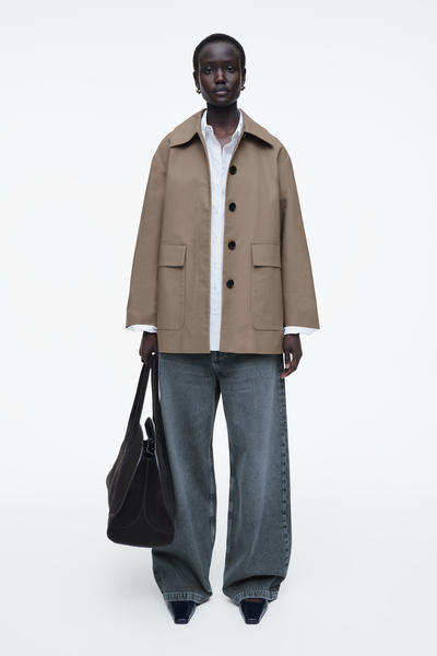 COS 襟付きコットンカージャケット