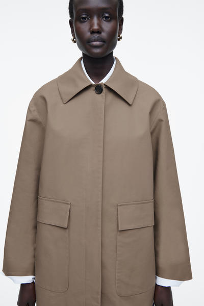 COS 襟付きコットンカージャケット